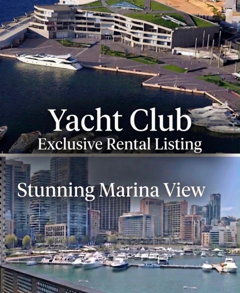 Waterfront Marina View apartment for rent in Downtown - Beirut - Lebanon