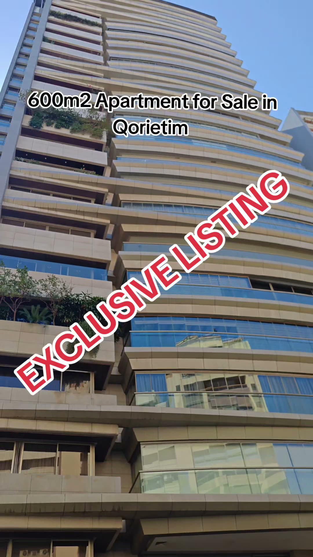 Partial Sea view Luxurious apartment in Qorietim in Qorietim - Beirut